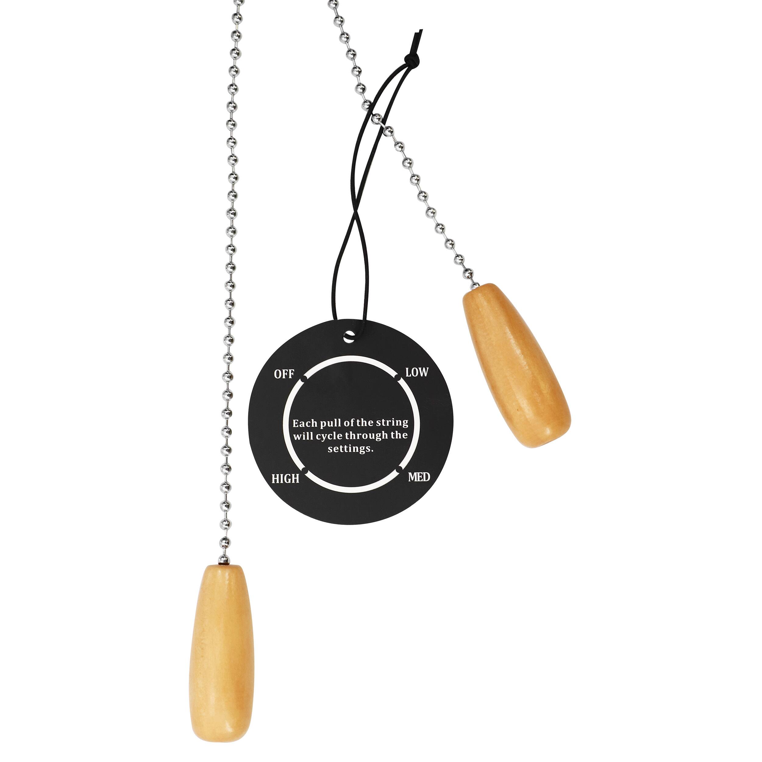 OFF LOW Each pull of the string will cycle through the settings, HIGH MED