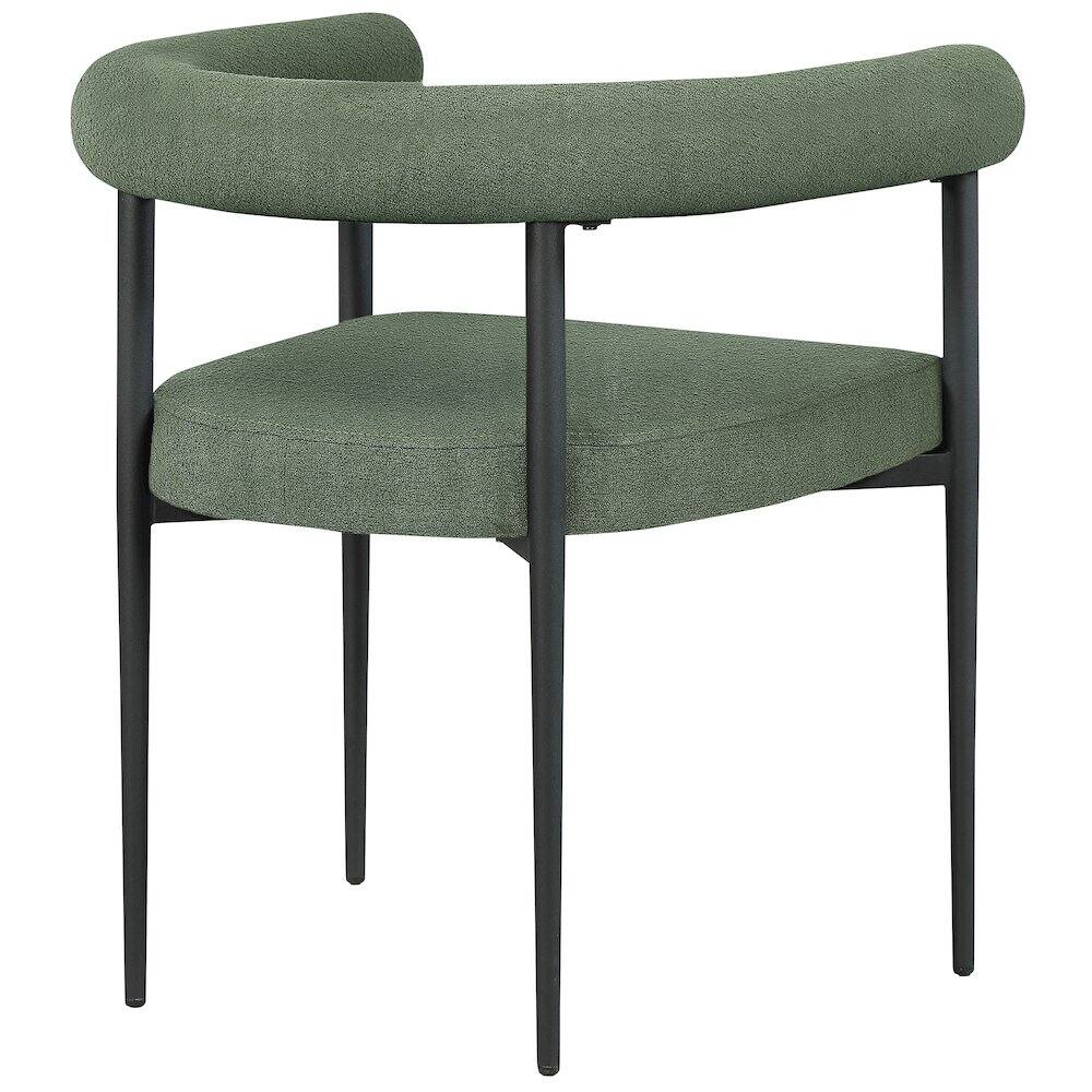 Alt View 1. Meridian Furniture - Louie Green Boucle Fabric Dining Chair, Set of 2 - Green.