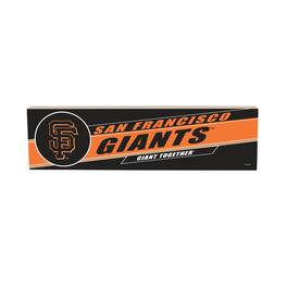 Evergreen Enterprises - San Francisco Giants 5" x 18" Shadow Logo Wood Mantle Sign - Multicolor