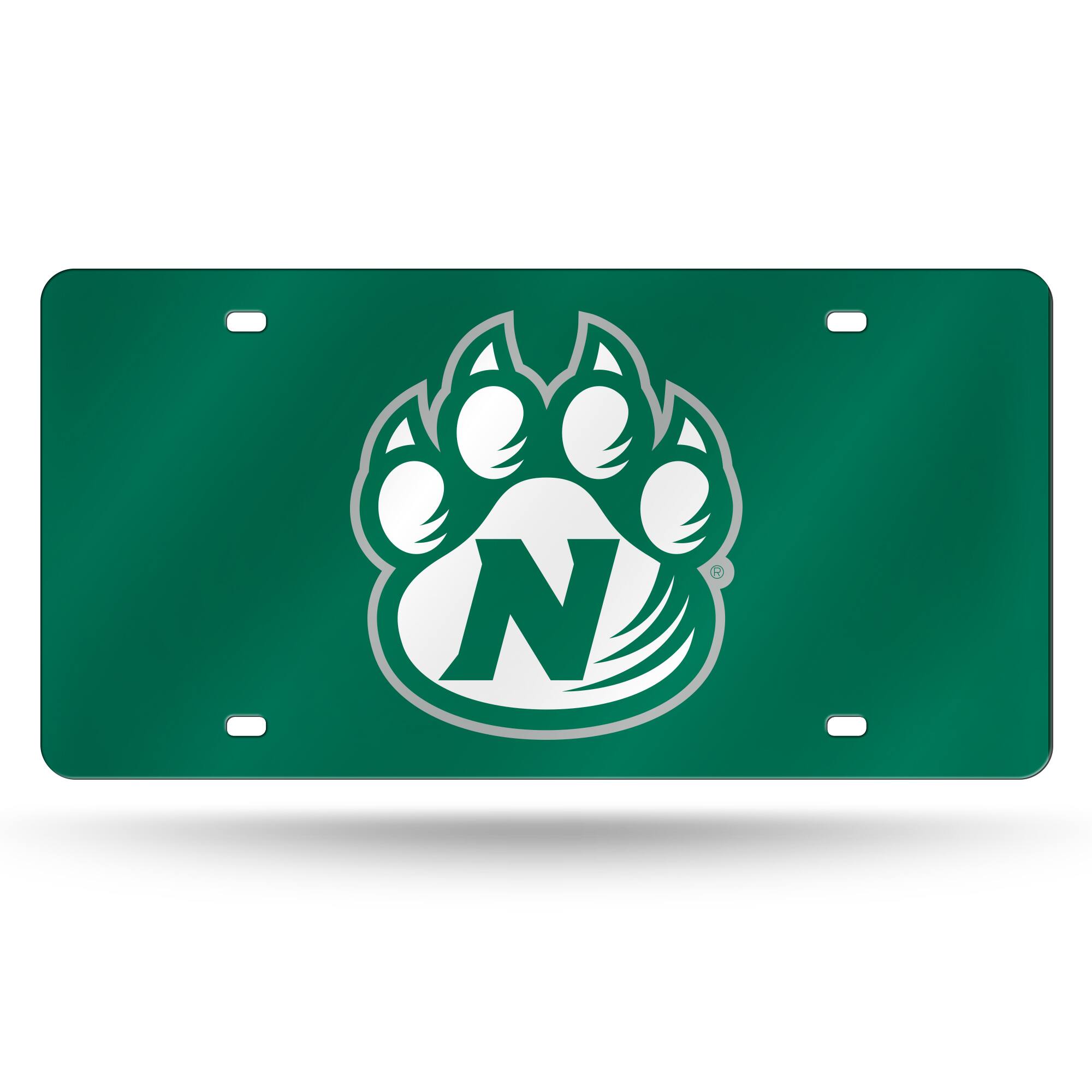 Northwest Missouri State Bearcats - Mirrored Look - Green Laser Cut License Plate