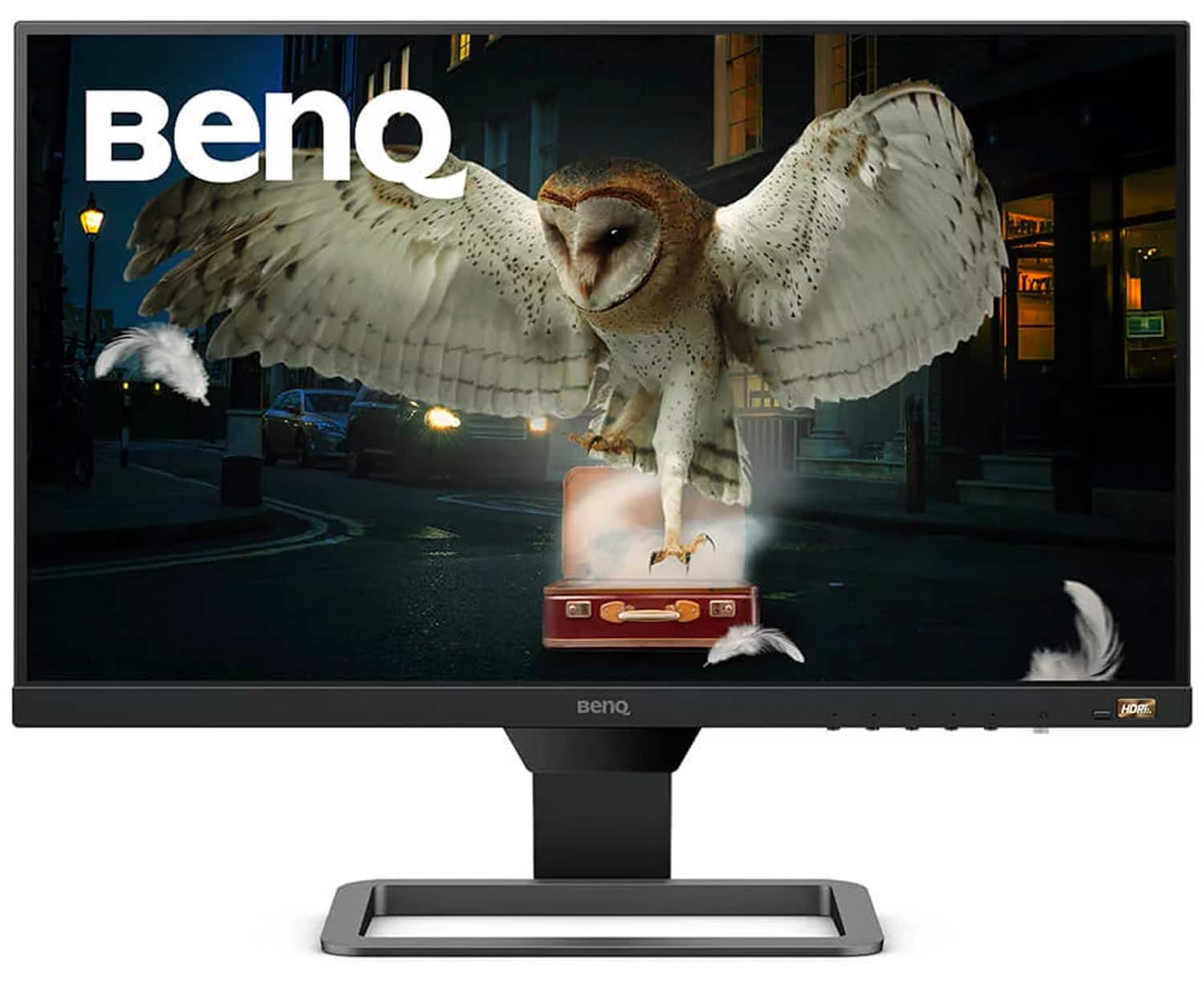 Front. BenQ - EW2480 24" IPS LED 1080p 75Hz Freesync HDRi Monitor (HDMI) - Black/Metallic Gray.