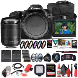 Canon - EOS 80D DSLR Camera W/ 18-135mm Lens 1263C006 - Advanced Bundle