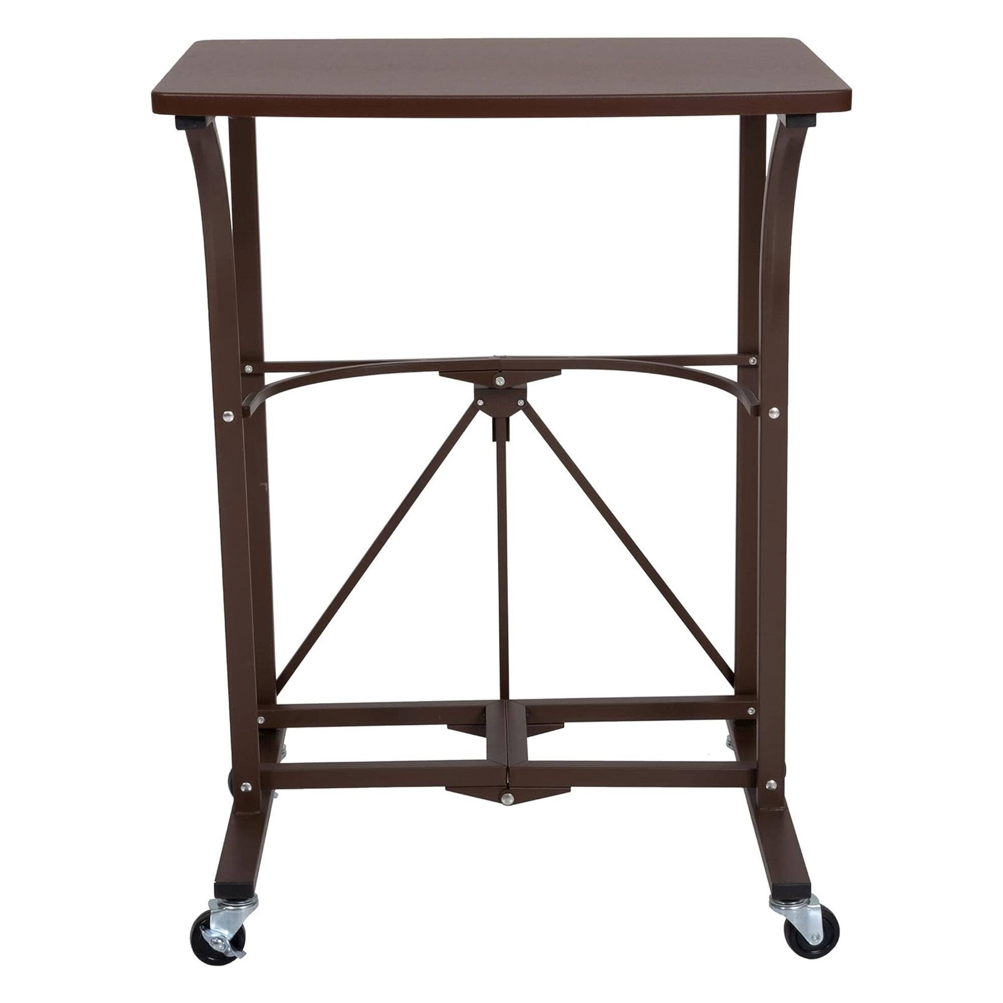 Alt View 2. Origami - Origami Folding Computer Desk for Office, Students, and Gaming, Vintage Bronze - Vintage Bronze.