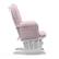 Alt View 15. Storkcraft - Hoop Glider and Ottoman - White/Pink Swirl.