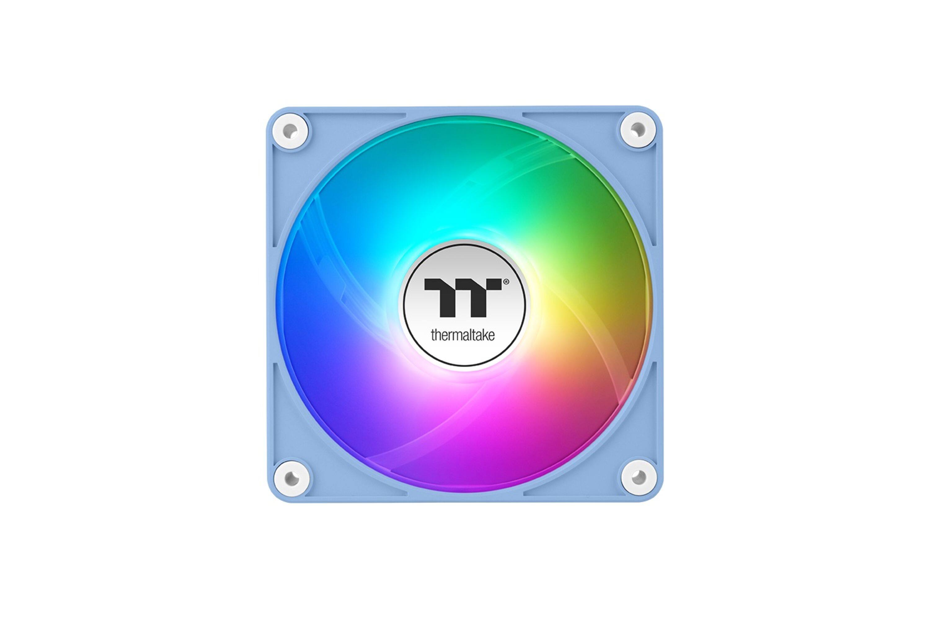 Back. Thermaltake - CT120 EX ARGB Sync 120mm Computer Case Cooling Fan (3-Pack) - Hydrangea Blue.