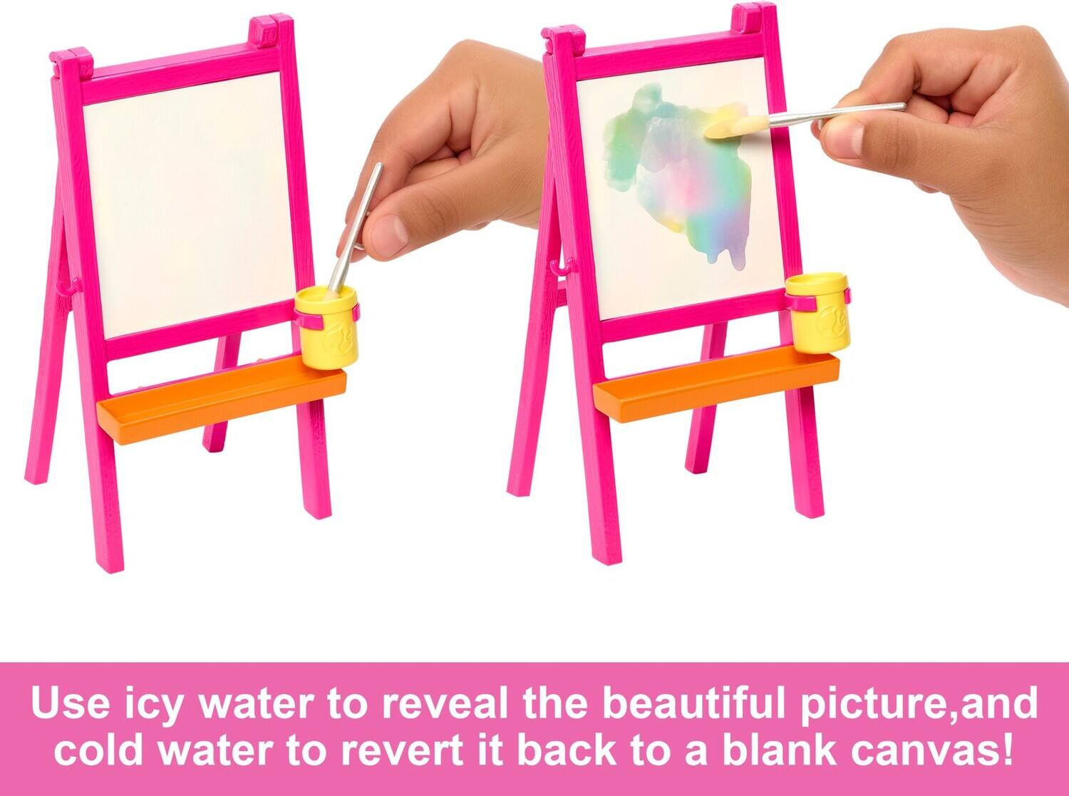 Use icy water to reveal the beautiful picture, and cold water to revert it back to a blank canvas!