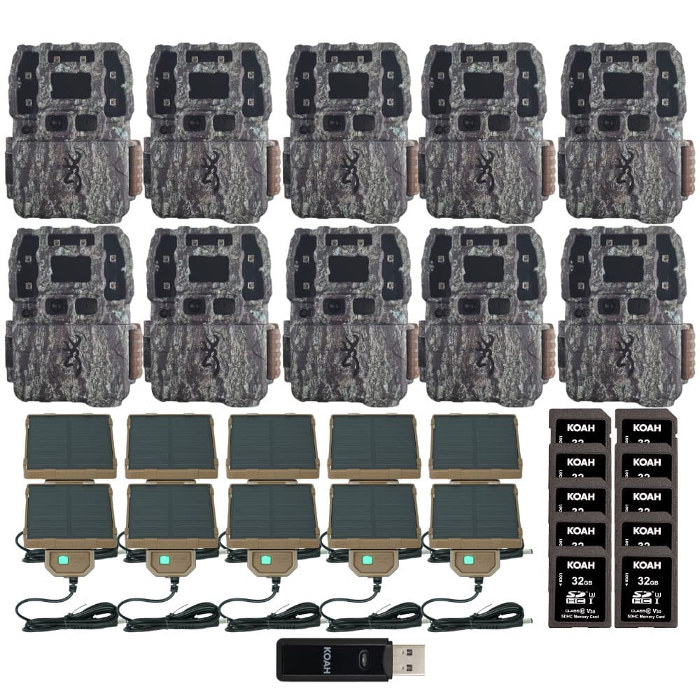 Browning Trail Cameras - Browning Strike Force Pro 26MP Trail Camera (10 Pack) Bundle with Accessories