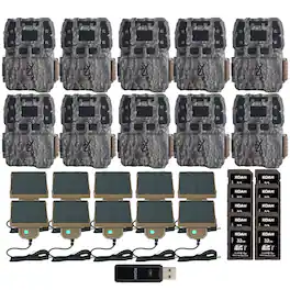Browning Trail Cameras - Browning Strike Force Pro 26MP Trail Camera (10 Pack) Bundle with Accessories