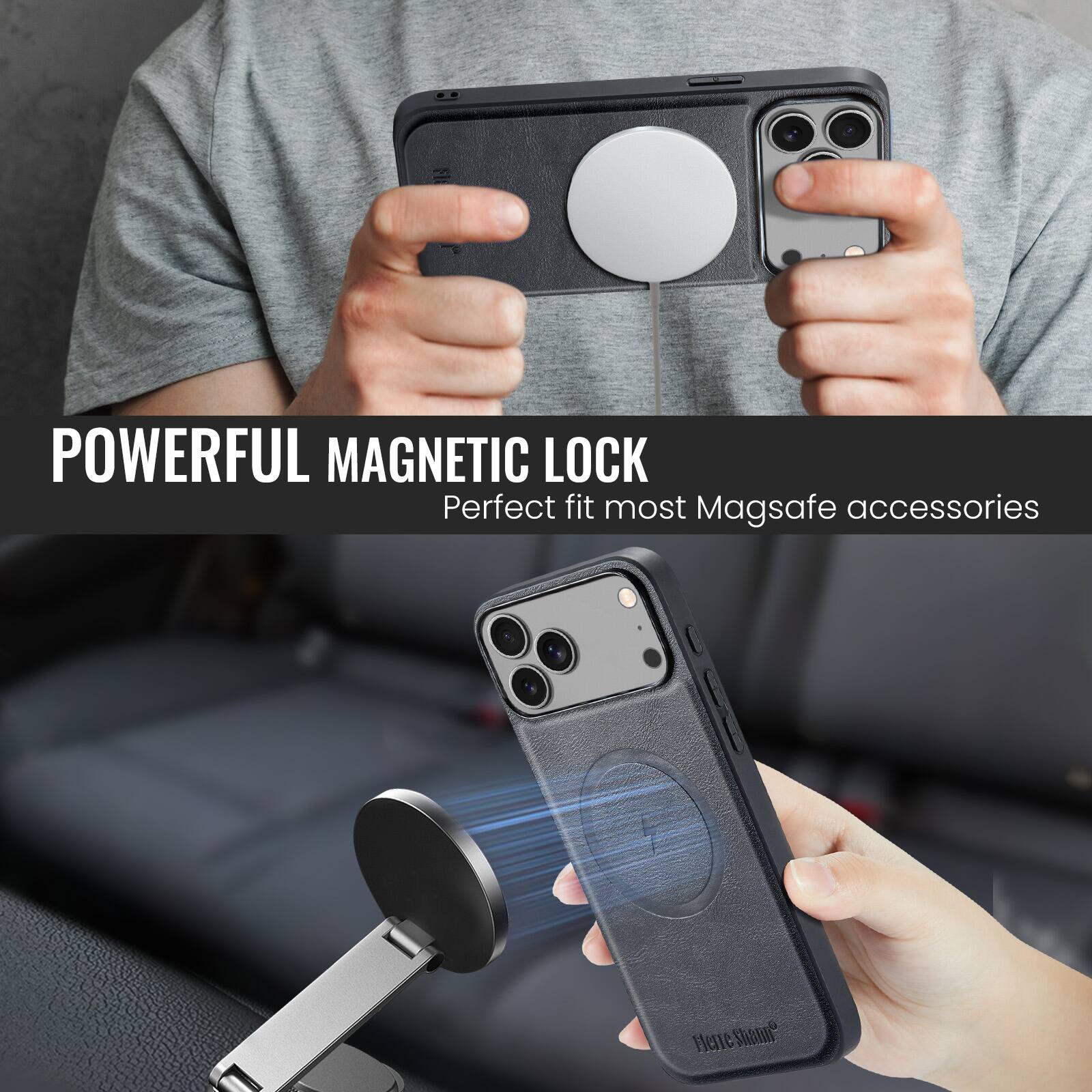 POWERFUL MAGNETIC LOCK  
Perfect fit most Magsafe accessories