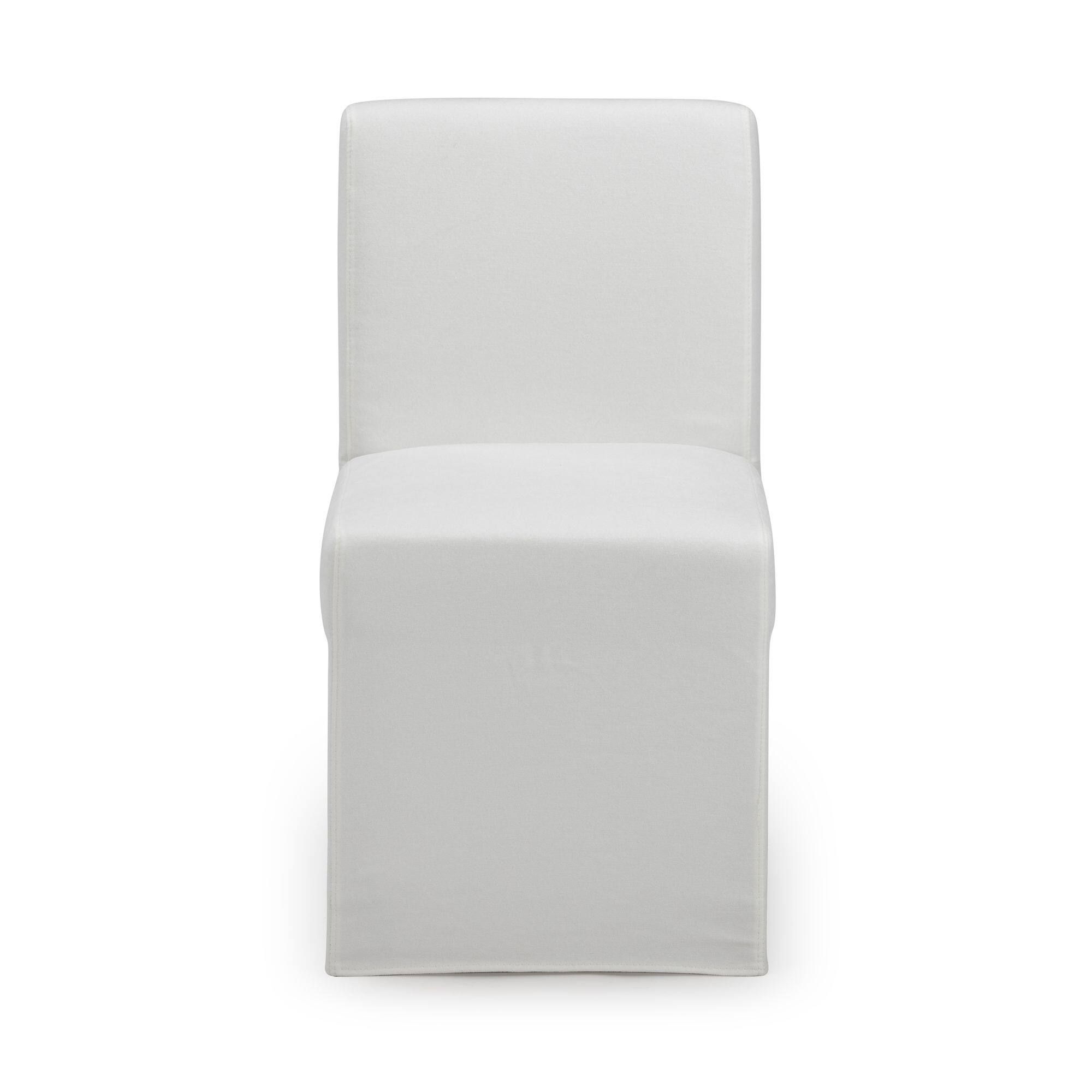 Alt View 7. Plank+Beam - Chesnee Dining Chair with Long Slipcover, Bone MB2405-01 (2 Pack) - Bone.
