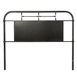 Liberty Furniture Industries - Vintage Series Queen Metal Headboard - in Distressed Metal - Black