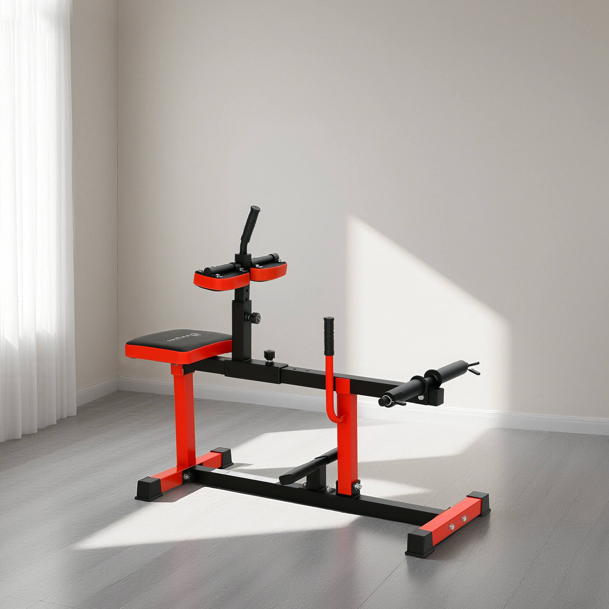 Alt View 1. Soozier - Steel Seated Calf Raise Exercise Strength Training Gym Equipment - Red.