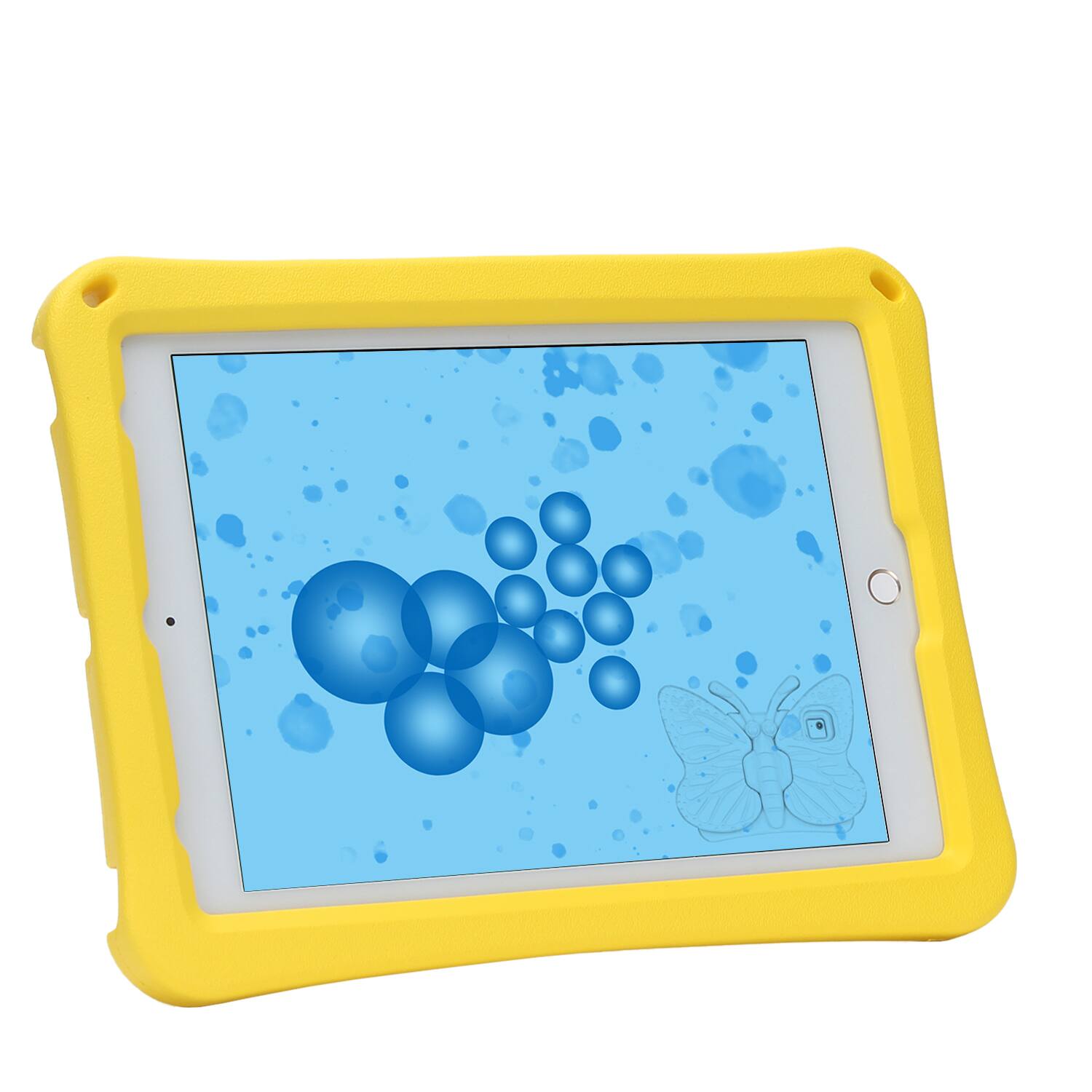 Alt View 1. UUCOVER - Butterfly Case for iPad 9th 8th 7th Gen 10.2-inch (2021/2020/2019),Shockproof EVA Kids Case 360° Rotating Stand Cover - Yellow.