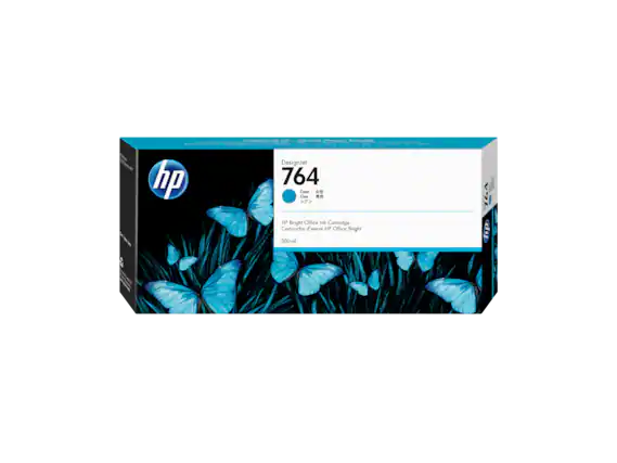 DesignJet hp 764 Cyan
Cian
HP Bright Office Ink Cartridge
Cartouche d'encre HP Office Bright
300 ml