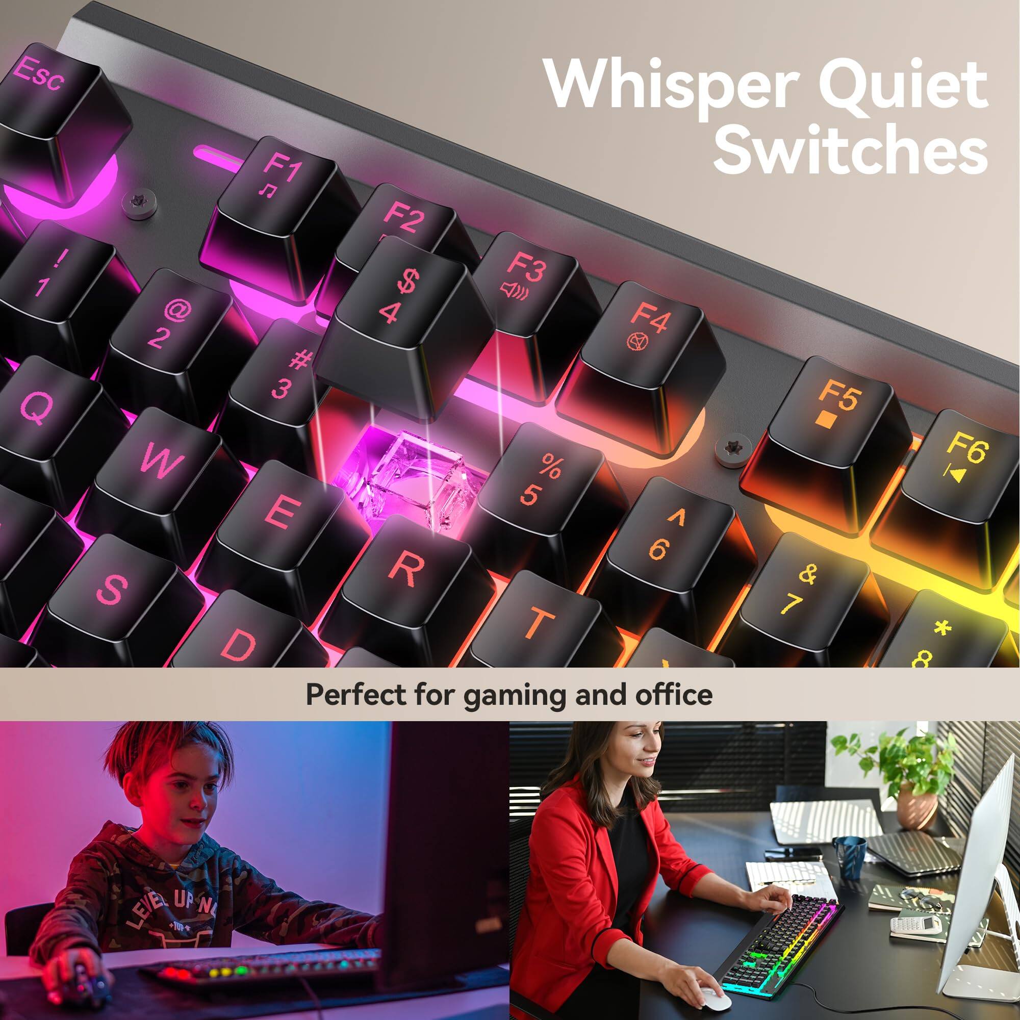 Whisper Quiet Switches

Perfect for gaming and office