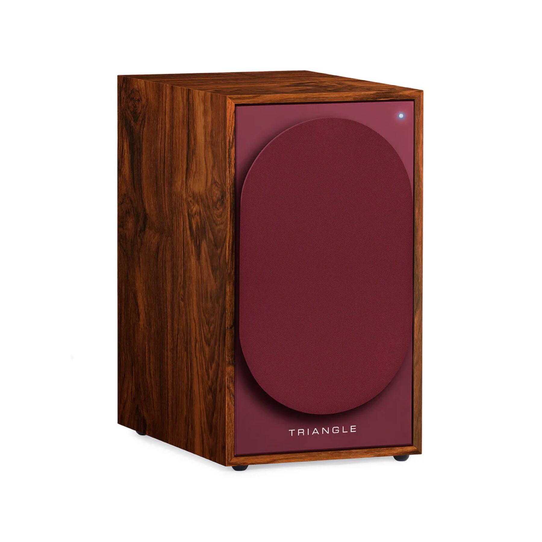 Alt View 2. Triangle - Triangle Borea BR03 Connect Wireless Powered Bookshelf Speaker With Arc - Burgundy Edition - Burgundy.