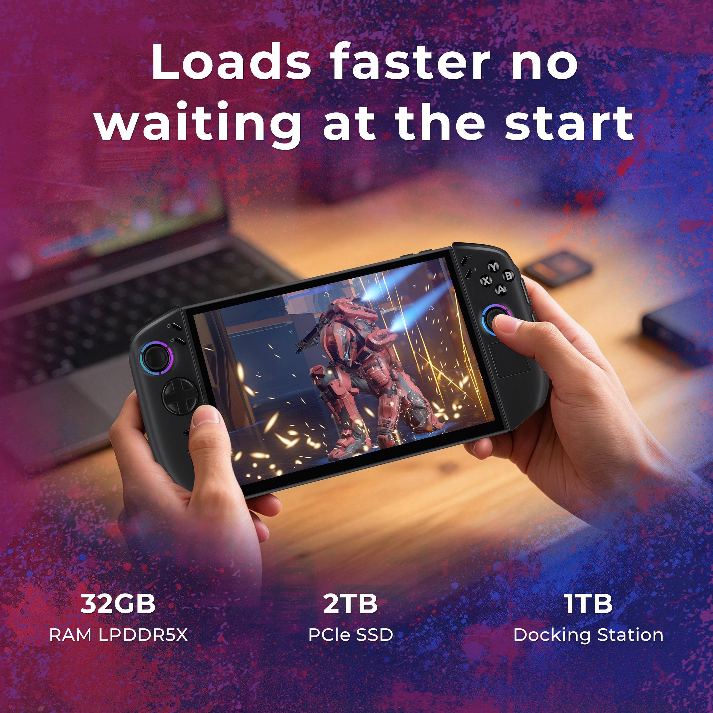 Loads faster no waiting at the start

M XI B A

32GB LPDDR5X
2TB PCIe SSD
1TB Docking Station