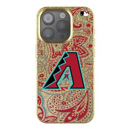 Keyscaper - MLB - Arizona Diamondbacks Paisley Bling iPhone Case - 14 - Gold