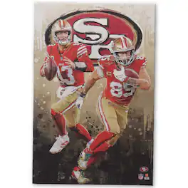 Open Road Brands - San Francisco 49ers 15" x 23" Graffiti Canvas Wall Art - Multicolor