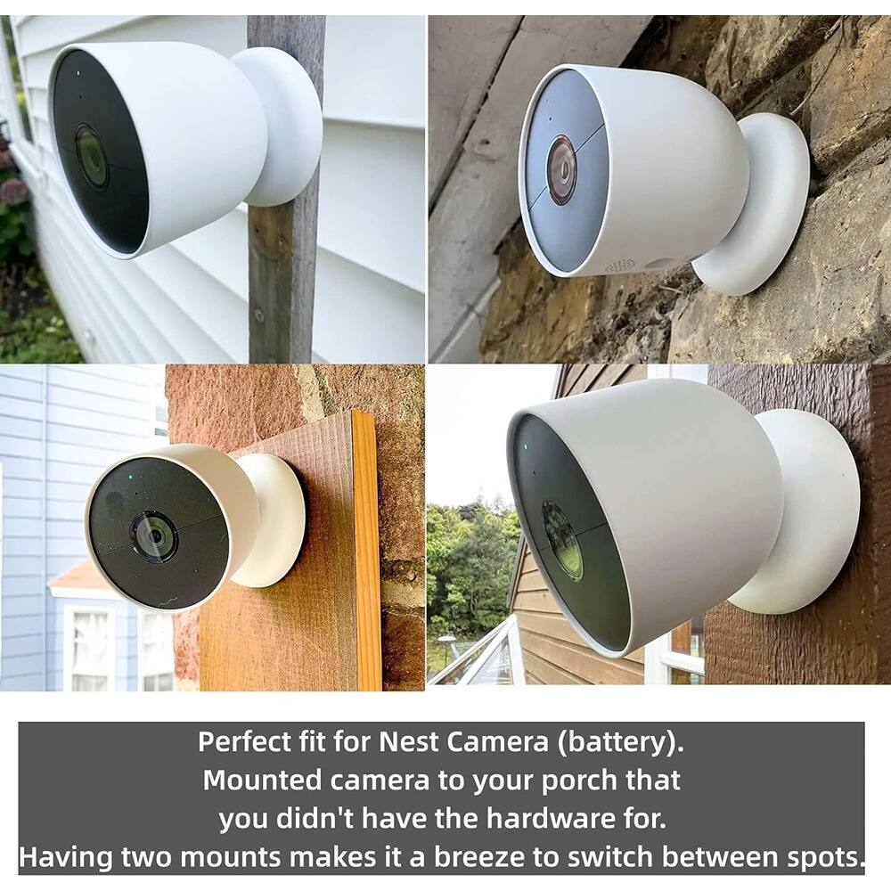Perfect fit for Nest Camera (battery).  
Mounted camera to your porch that you didn't have the hardware for.  
Having two mounts makes it a breeze to switch between spots.