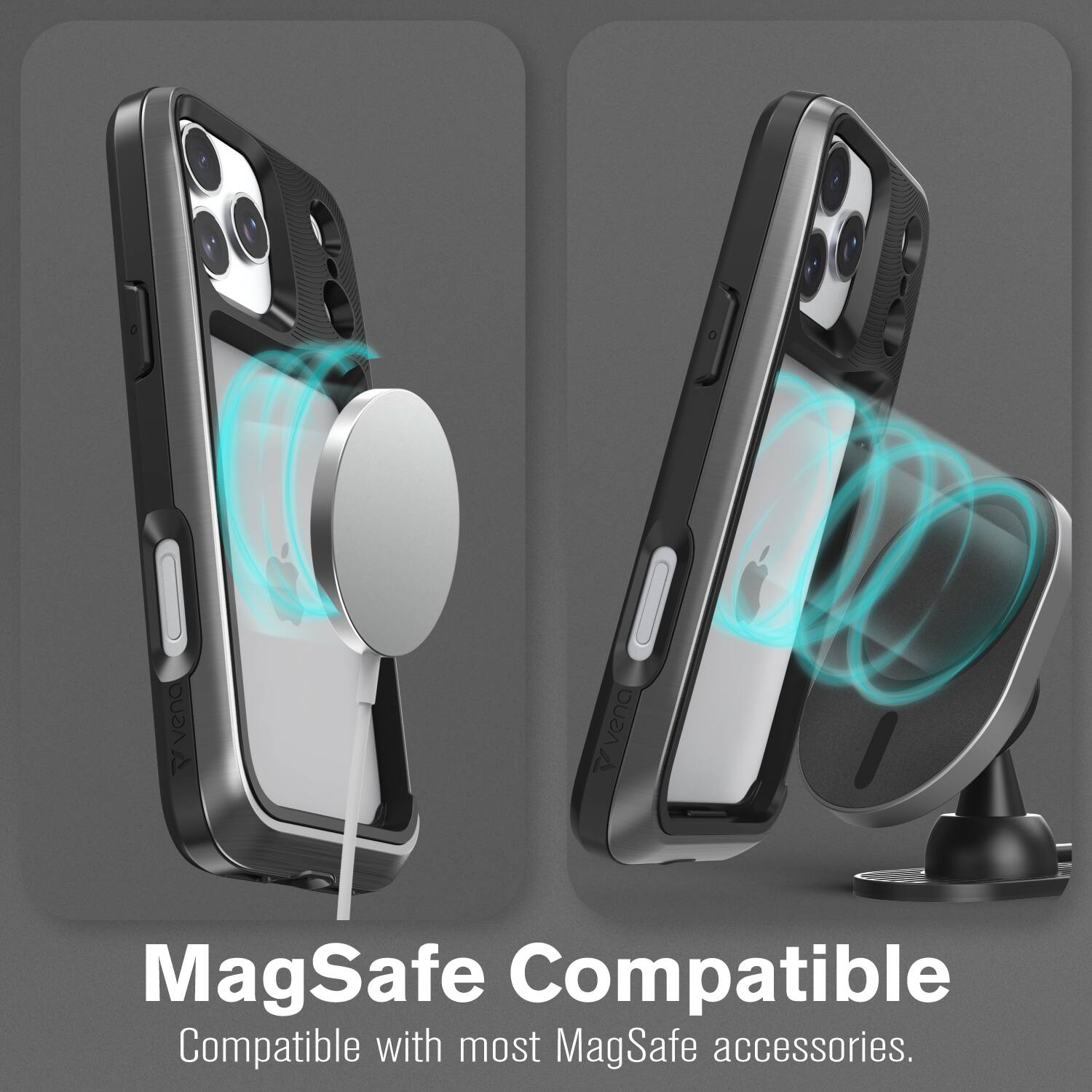 MagSafe Compatible  
Compatible with most MagSafe accessories.