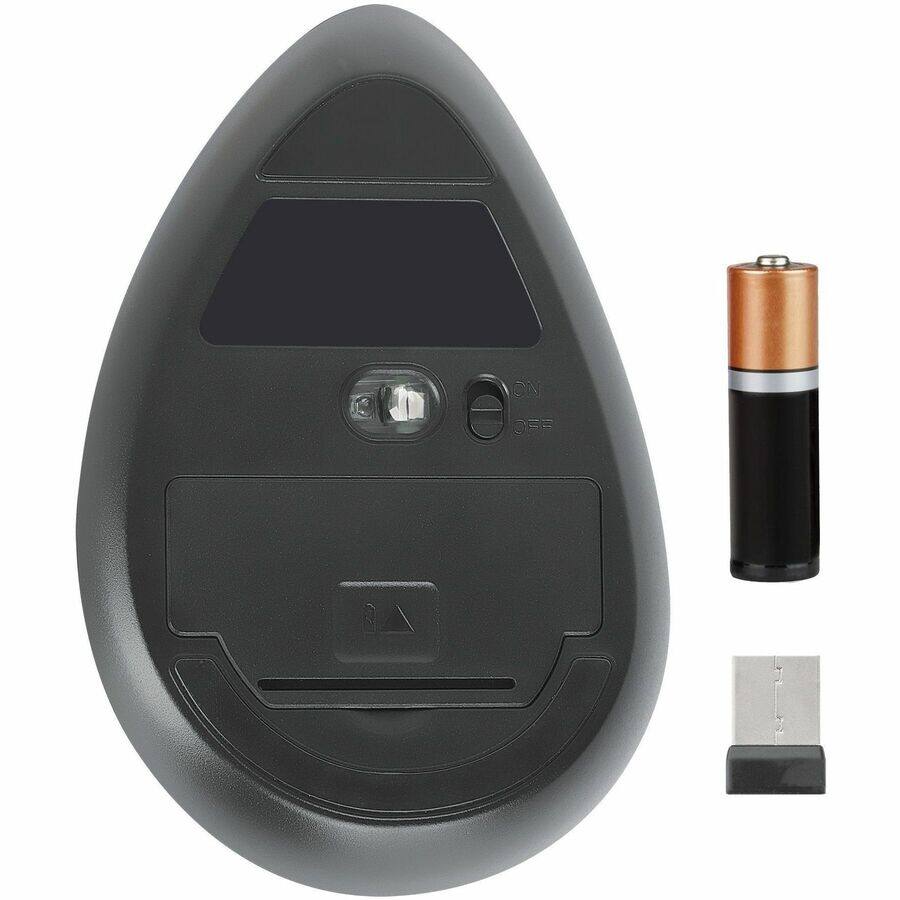 Alt View 4. Manhattan - Manhattan Vertical Ergonomic Wireless USB Mouse - Optical - Wireless - 32.81 ft - Radio Frequency - 2.40 GHz - Black - U - Black.