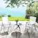 Angle. Costway - 2 PCS Patio Folding Portable Dining Chairs Metal Frame Armrests Outdoor - White + Gray.