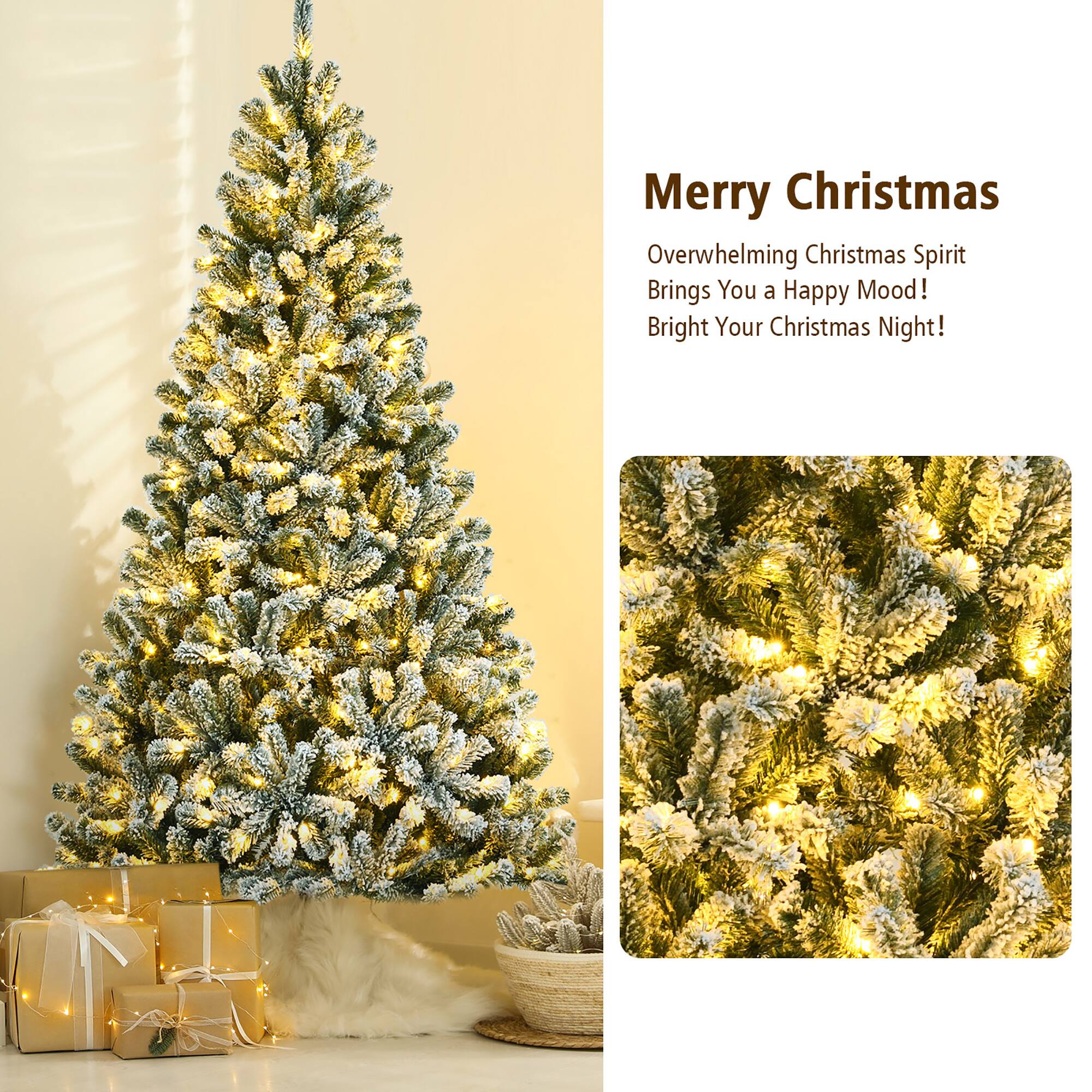 Merry Christmas! Overwhelming Christmas Spirit Brings You a Happy Mood! Bright Your Christmas Night!
