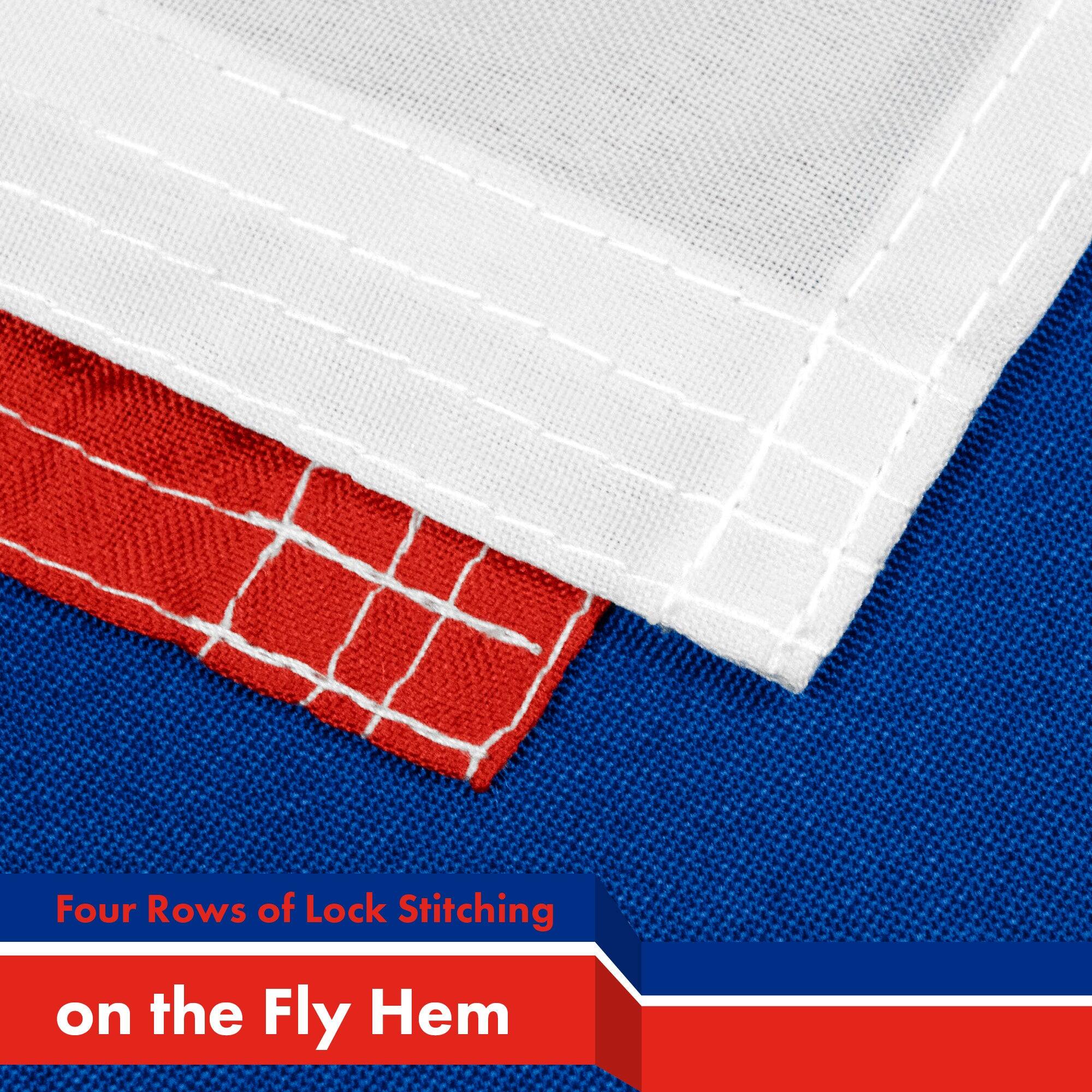 Four Rows of Lock Stitching on the Fly Hem