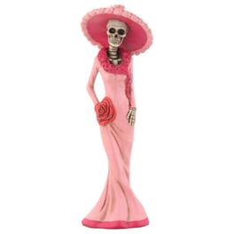 Pacific Trading - Skeleton Lady in Pink Dress Day of the Dead Dia de Los Muertos Figurine 8.5 inch