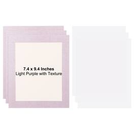 Unique Bargains - 3pcs Cardboard Picture Frame, 9.8x11.8 Inch Photo Wall Display Paper Frame with Clear Film for Artwork - Light Purple Linen