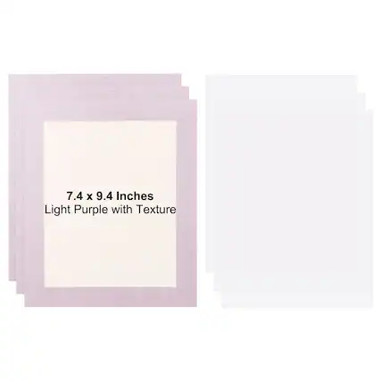 7.4 x 9.4 Inches
Light Purple with Texture