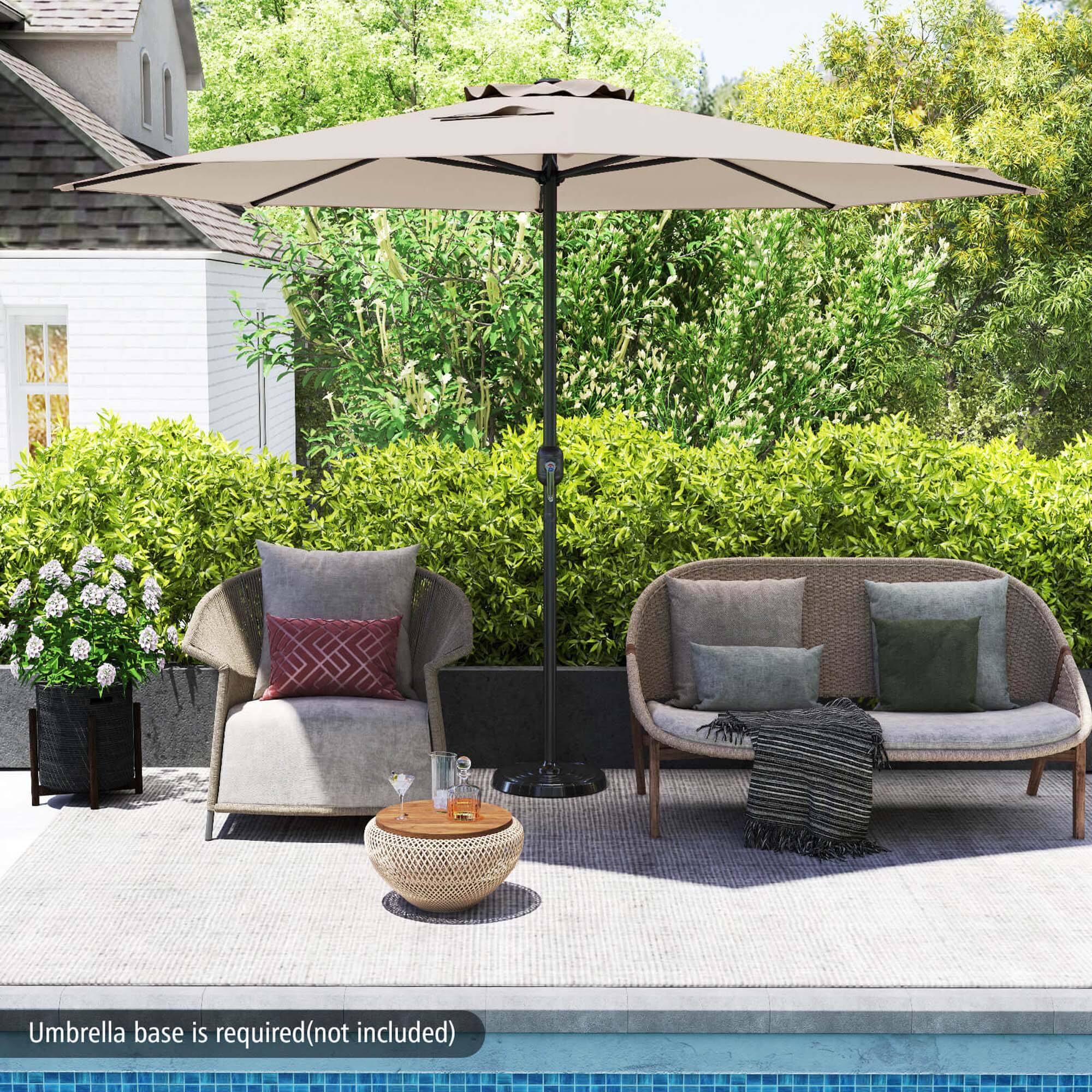 Umbrella base is required (not included)