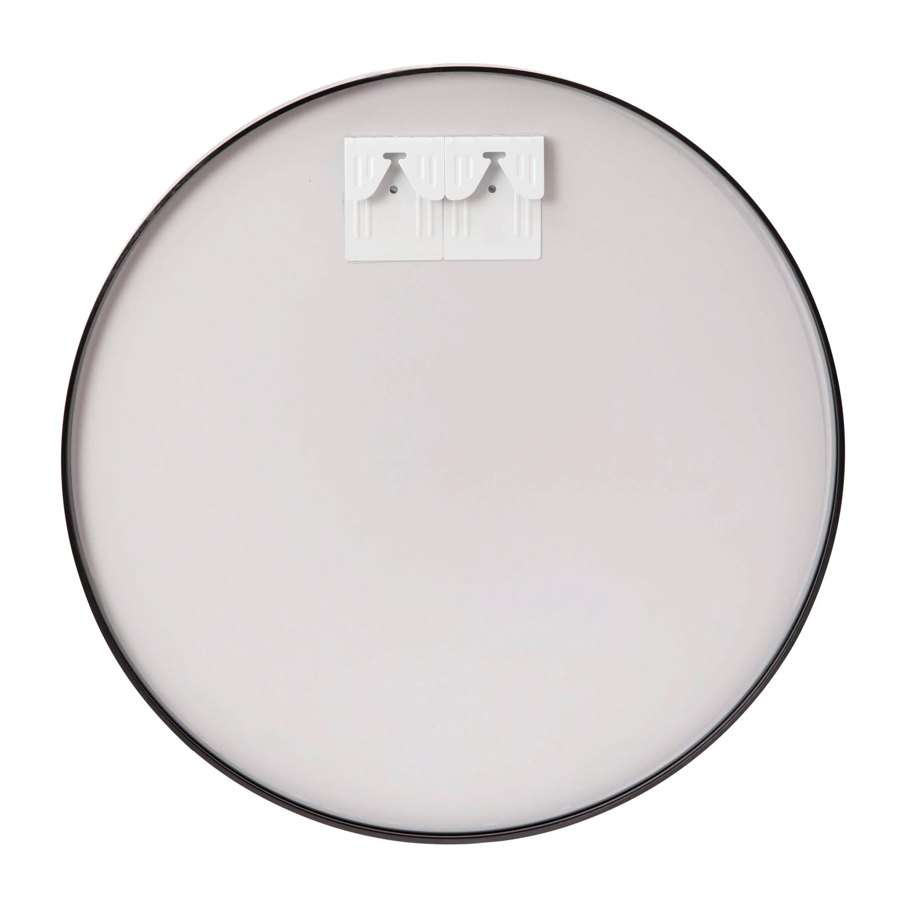 Alt View 5. Emma + Oliver - Metal Wall Mounted Mirror with Oxidized Finish for a Distressed Look, 4mm Silvered Back and Anti-Shatter Safety Film - Black.