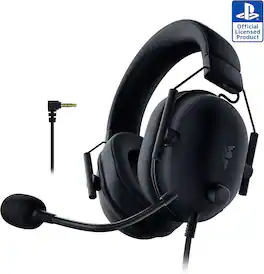 Razer - BlackShark V2 X Wired Over-the-Ear Gaming Headset for PlayStation - Black
