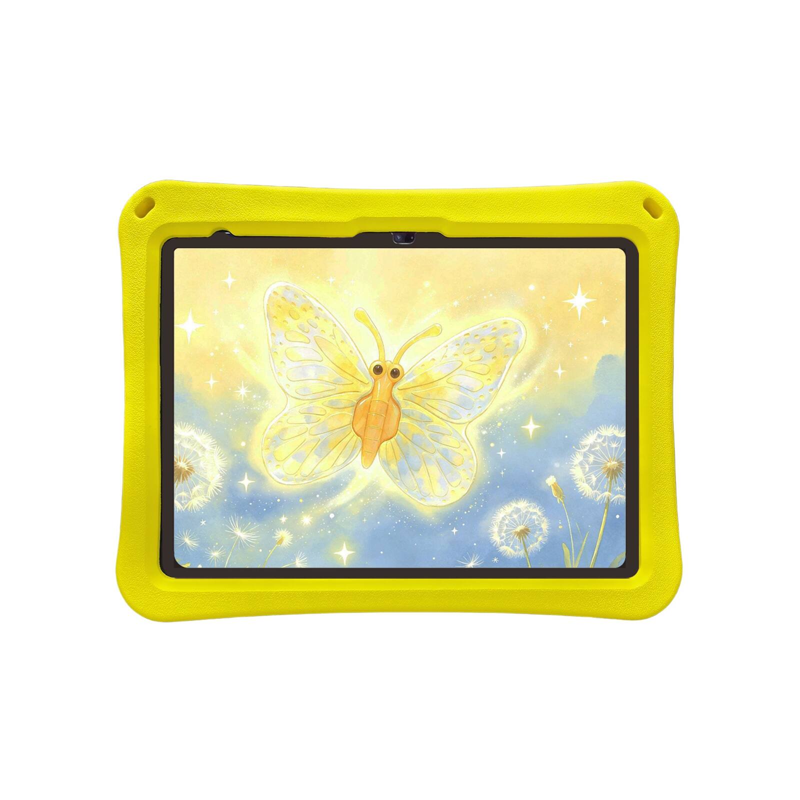 Back. UUCOVER - Butterfly Case for iPad (A16) 11-inch 2025/iPad 10th Gen 10.9" 2022,Shockproof EVA Kids Case 360° Rotating Stand Cover - Yellow.