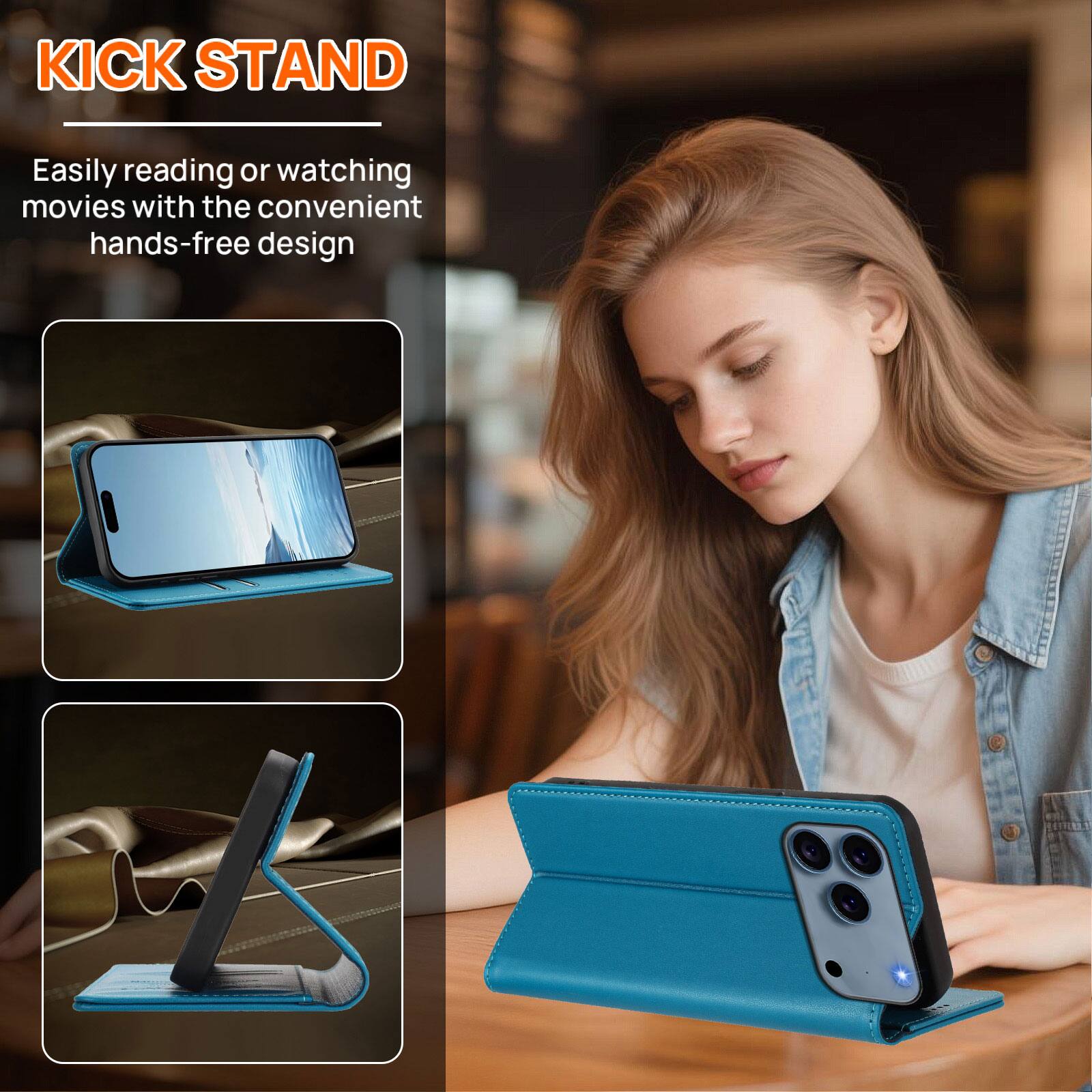 KICK STAND

Easily reading or watching movies with the convenient hands-free design