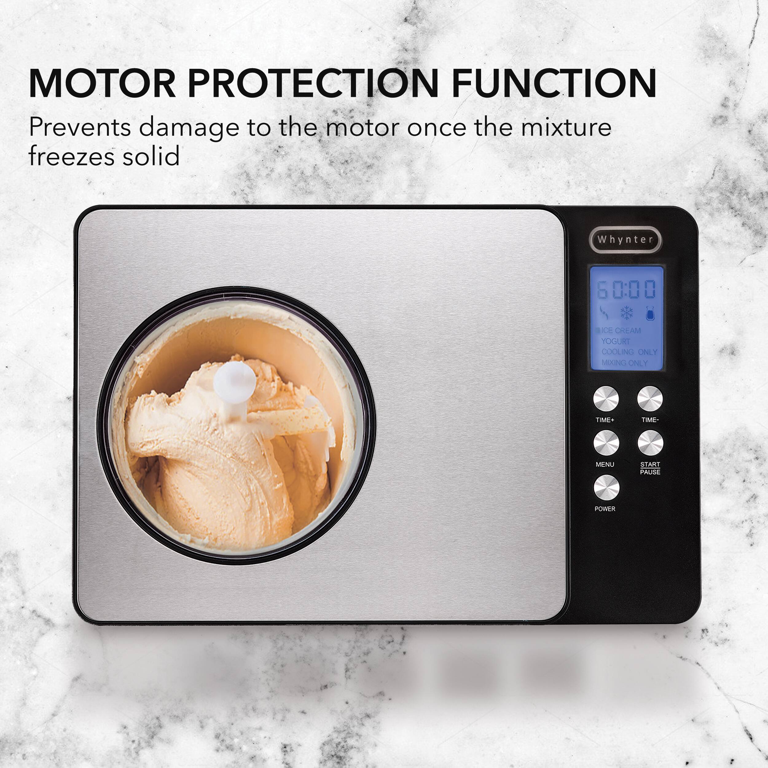 Whynter Ice Cream Maker 2 Quart Capacity Bowl & Yogurt Function in