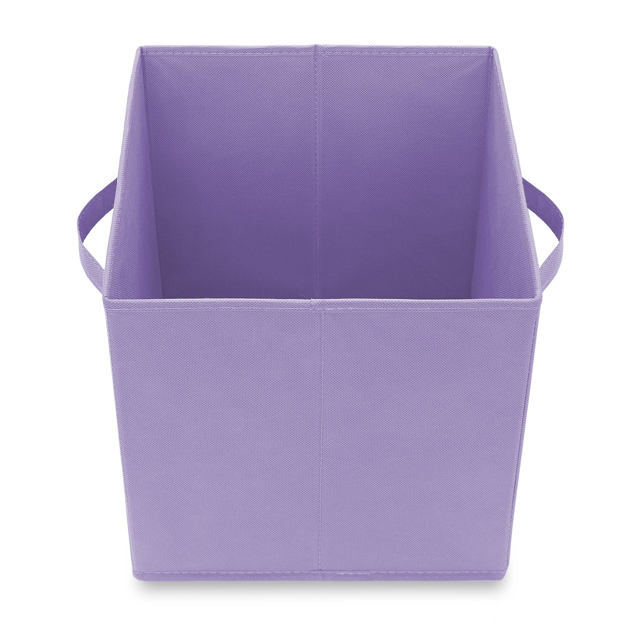 Alt View 3. Casafield - (Set of 12) Collapsible Fabric Cubes - Storage Bins - Lavender.