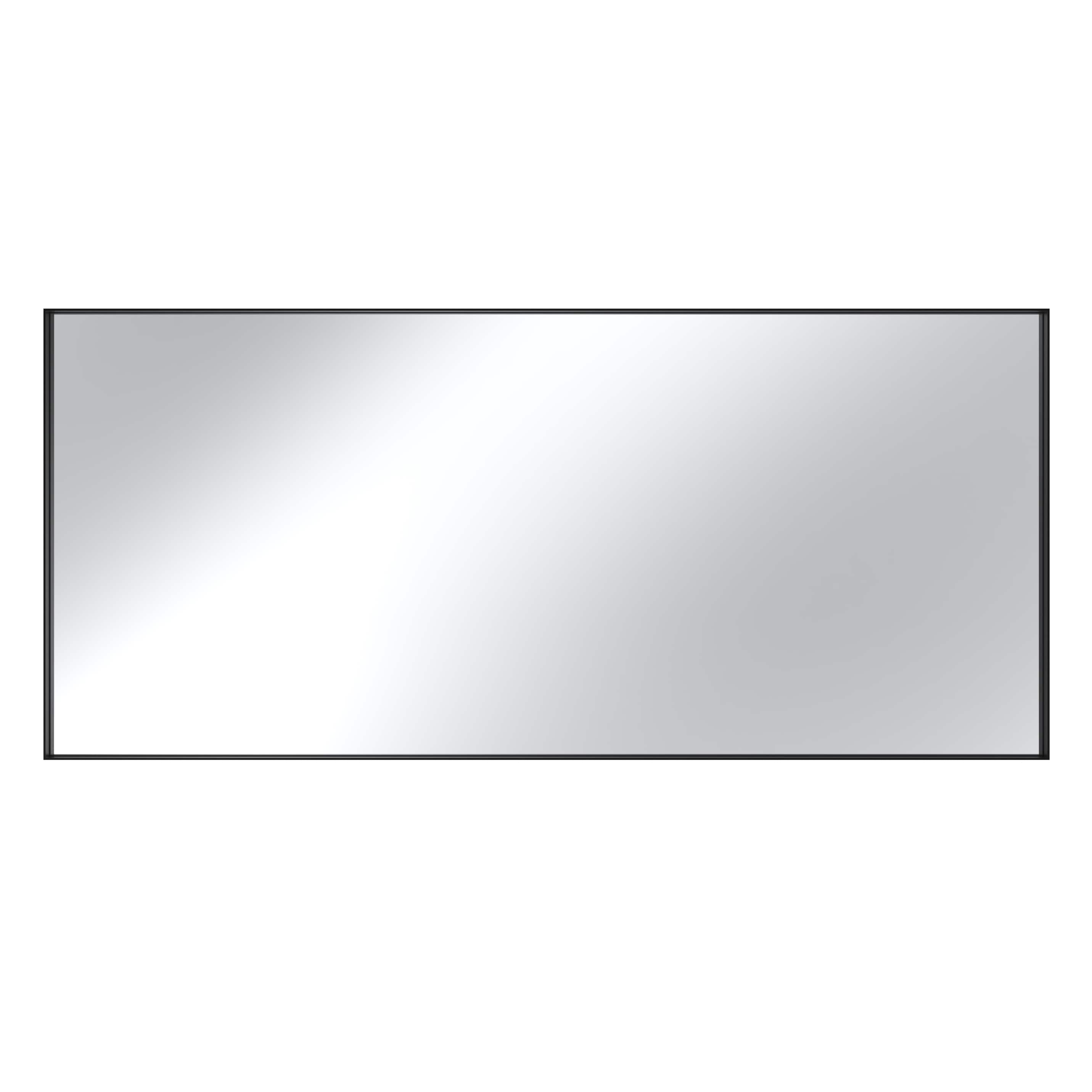 Boyel Living - 32 x 72 in Rectangle Square Right-Angle Mirror with Matte Black Aluminum Frame