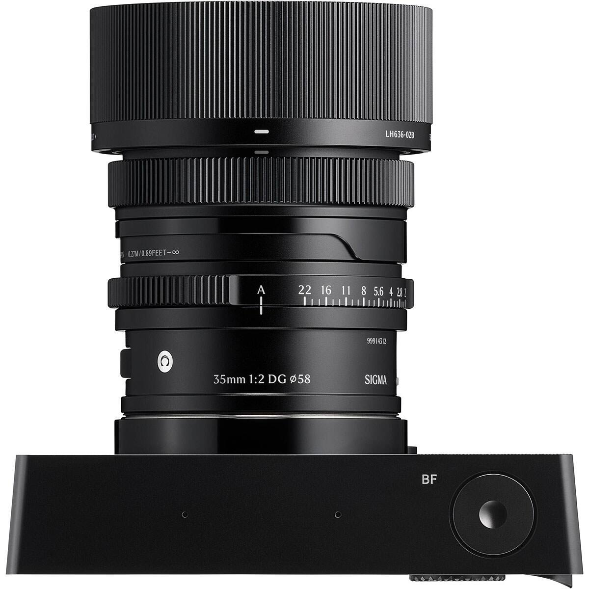 LH636-028  
127M/0.89FEET-∞  
A  
22 16 11 8 5.6 4 2.0  
99914312  
35mm 1:2 DG 58  
SIGMA  
BF