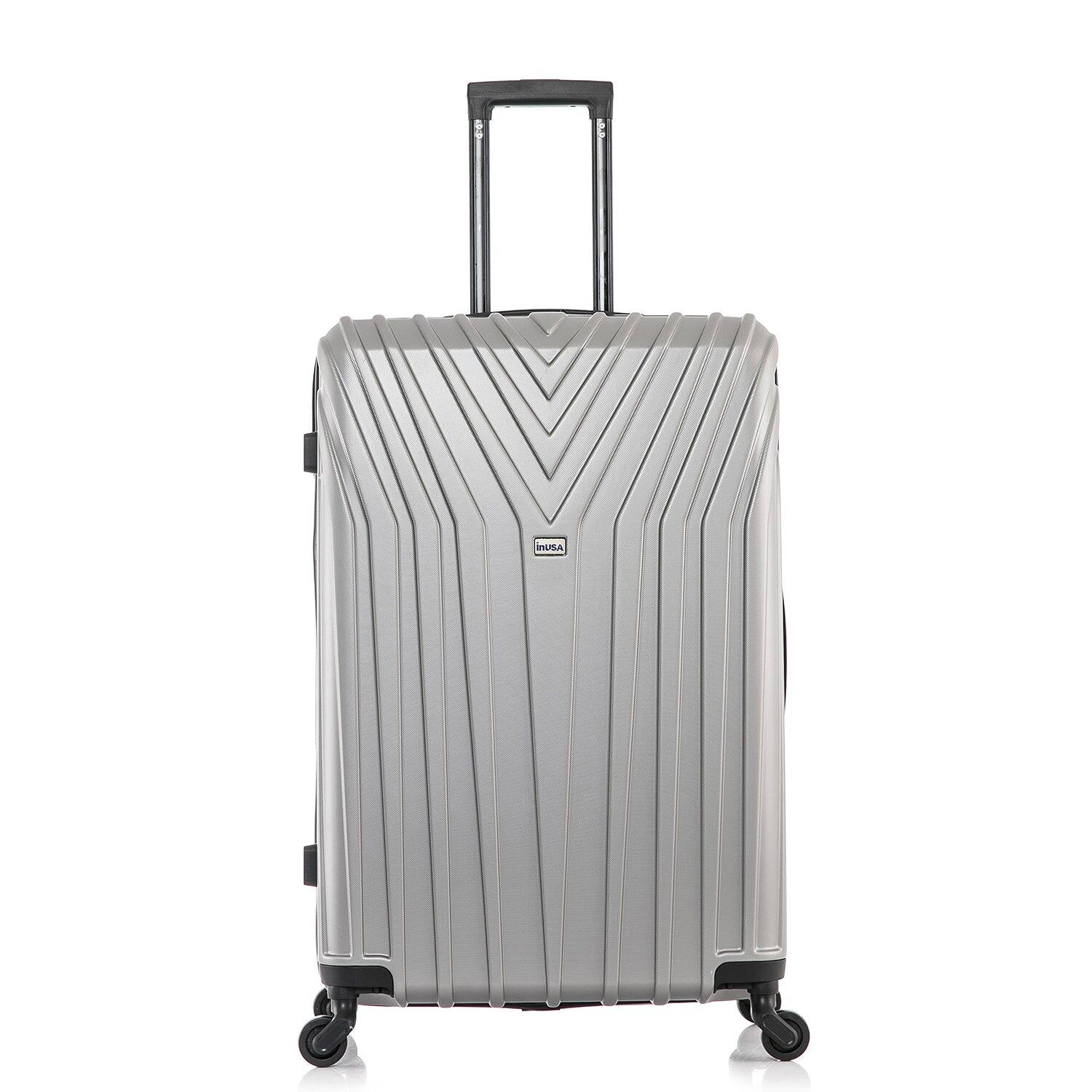 Angle. InUSA - Vasty Lightweight Hardside Spinner Luggage 28" - GREY.