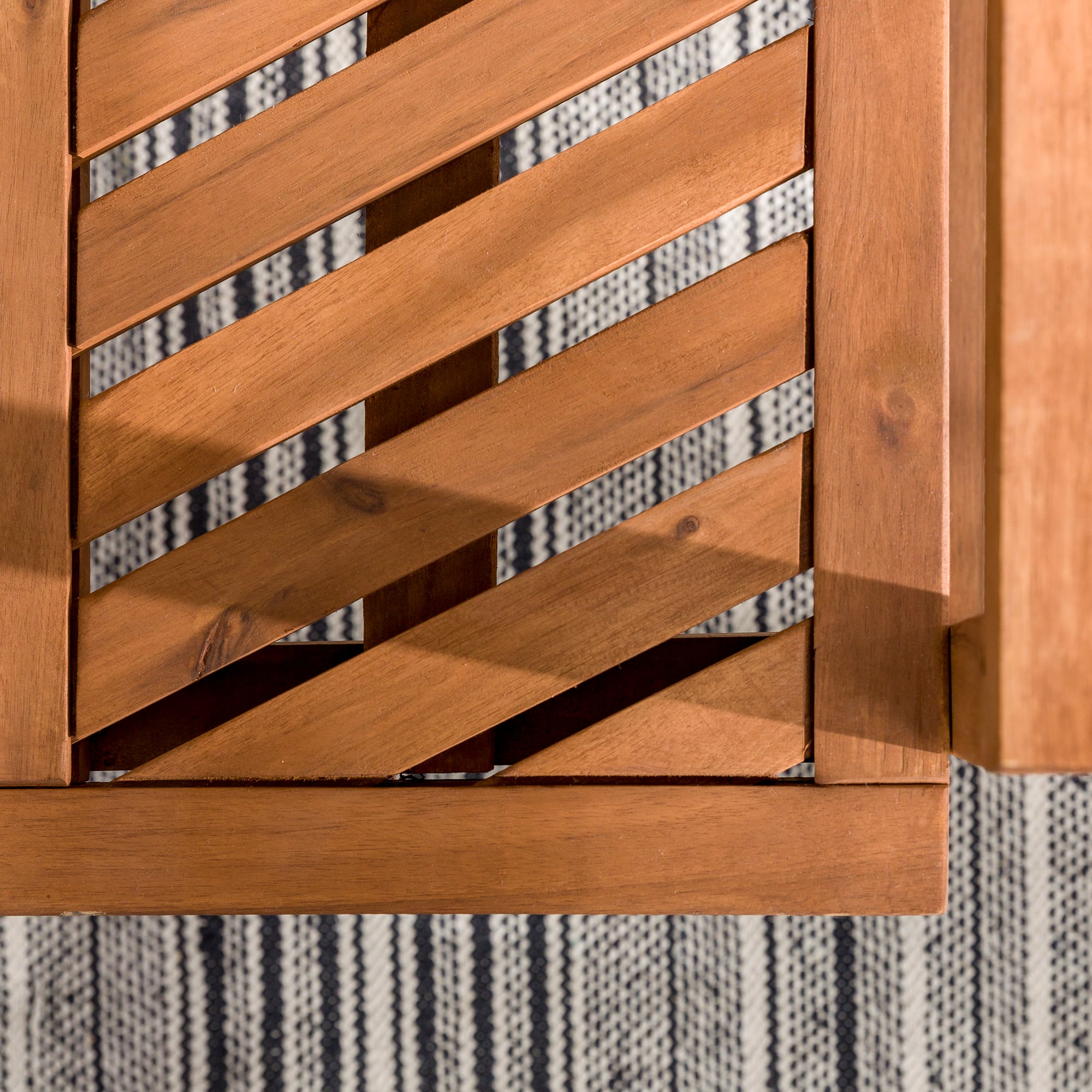 Alt View 21. Walker Edison - Patio Outdoor Windsor Acacia Wood Garden Bench - Brown.