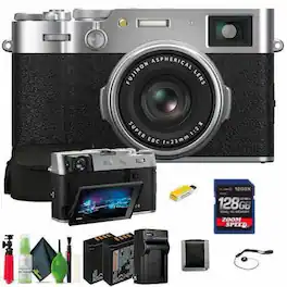 Fujifilm - X100VI Digital Camera Kit + Accessories - Silver