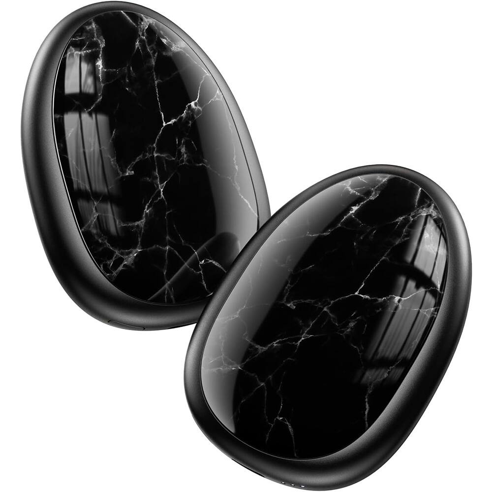 MOSZAR LLC - Hand Warmers 2-Pack, Rechargeable Electric, AI Temp Control, Stone Shape