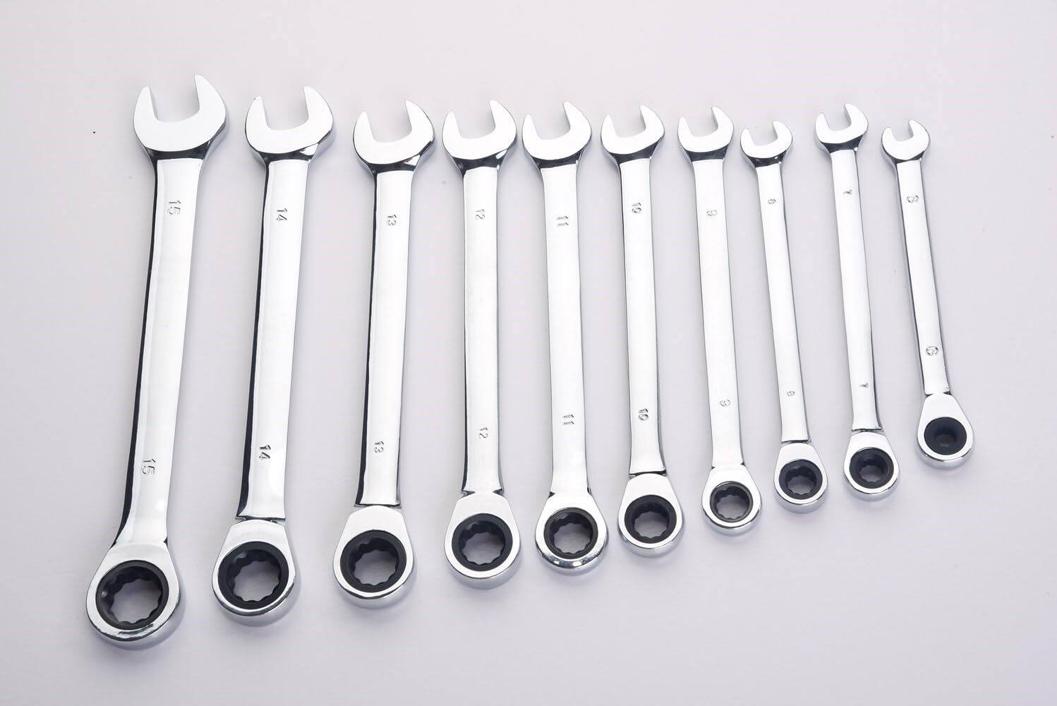 Alt View 1. JETRANSPORT - 18pc. Ratcheting Wrench Set 6-22mm&24mm Metric Cr-v Quick Access Spanner With Portable Tool Bag NO - 9/32 in..