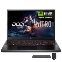 Acer - Nitro V 15.6" FHD 165Hz Gaming Laptop,Intel i5-13420H,32GB RAM,1TB SSD+1TB Dock Set,RTX 5050,Backlit,Win 11 - Black