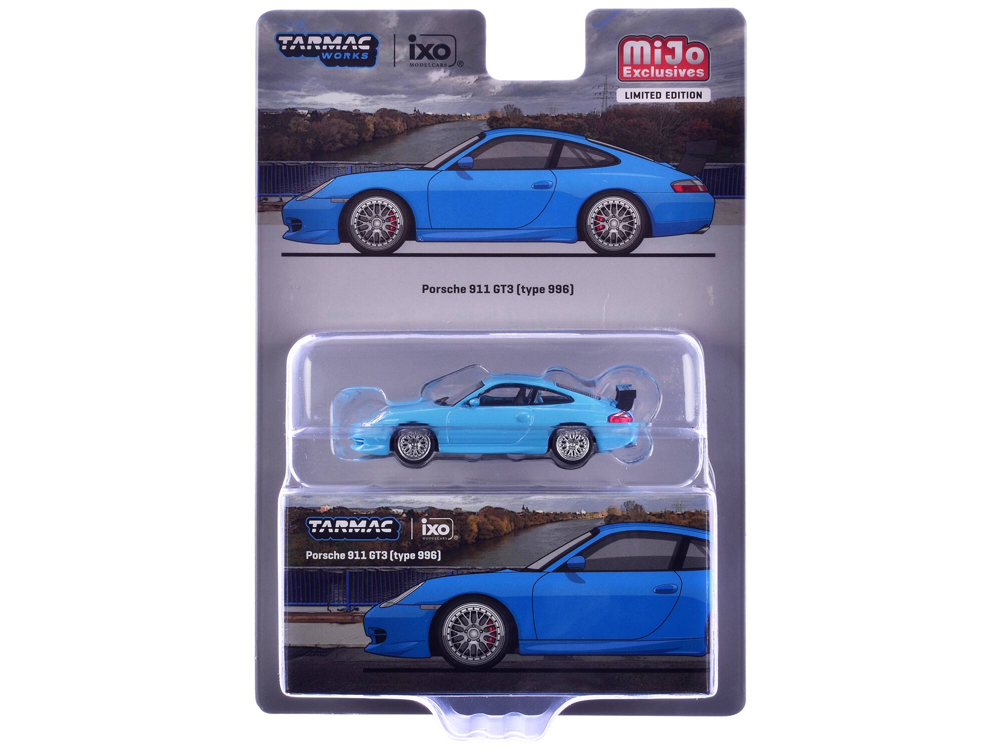 Tarmac Works iXO Modelcars  
MiJo Exclusives Limited Edition  
Porsche 911 GT3 (type 996)