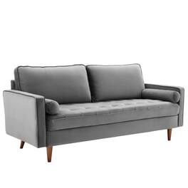Valour Performance Velvet Sofa by Modway - Gray