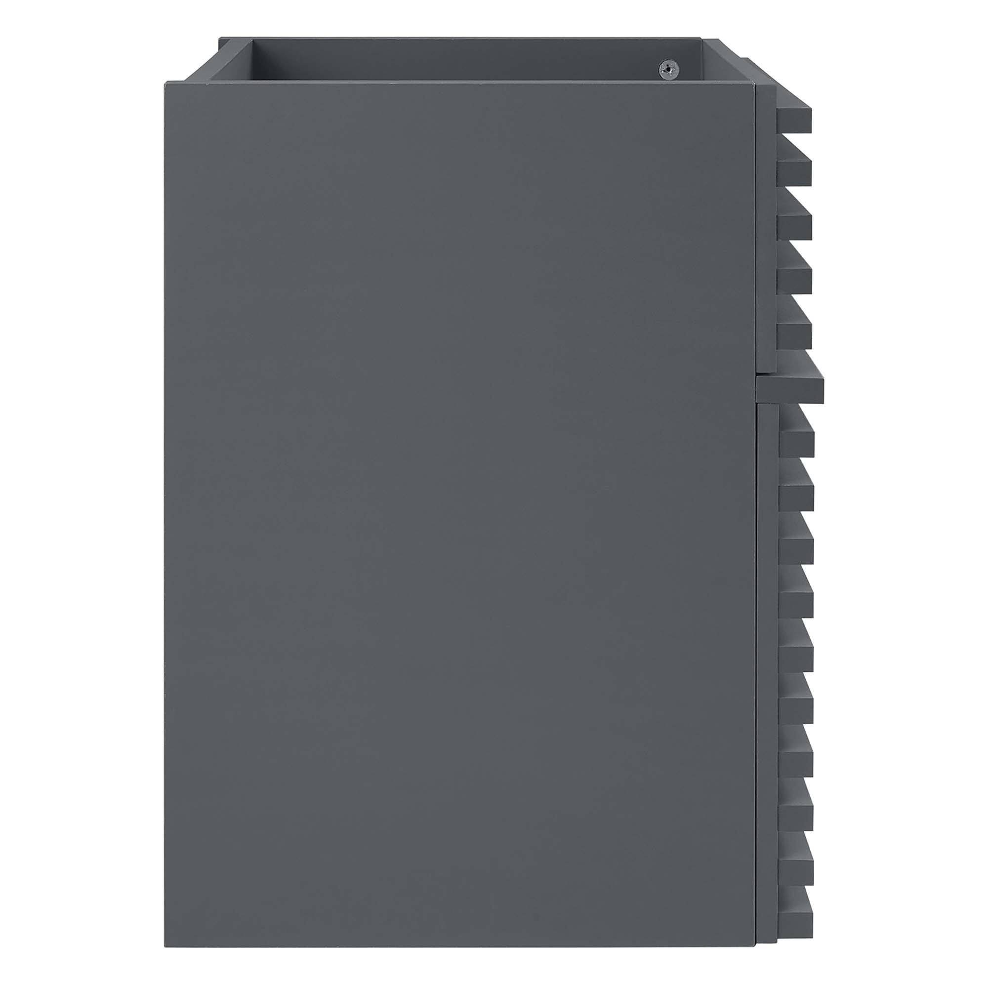 Alt View 1. Modway - Render Wall-Mount Bathroom Cabinet Basin Not Included - Gray.